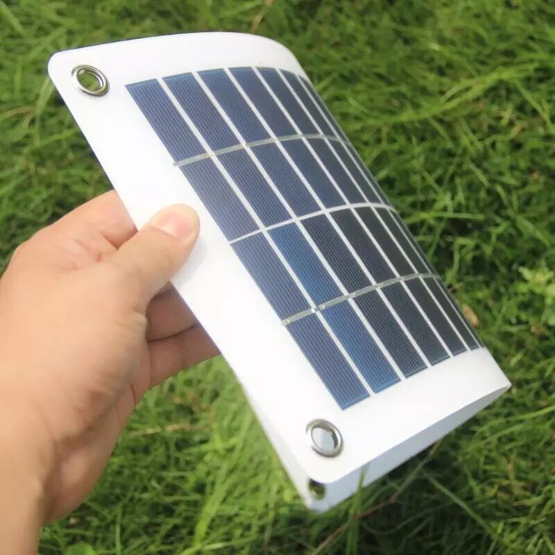 12v 20w solpanel polysilikon halvflexibel för bil/båt batteriladdare camping solcell