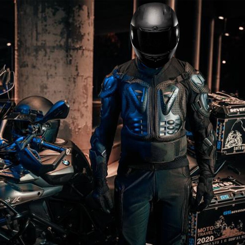 Adult Motorcycle Dirt Bike Body Armor Protective Gear Chest Back Protector: 1AA802608-BK-M