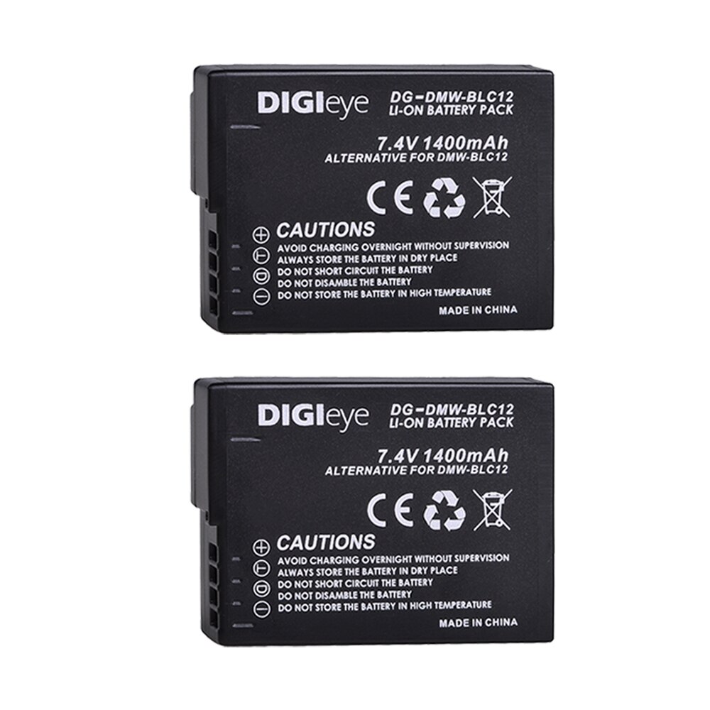 DMW-BLC12 BLC12E BLC12PP DMWBLC12 Batteries for Panasonic Lumix DMC-G5 G6 G7 GX8 G85 GH2 DMC-FZ200 FZ1000 FZ300: 2 Battery