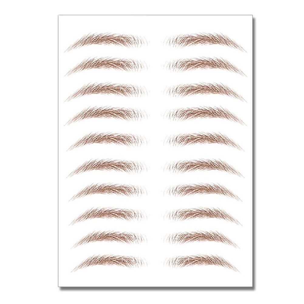 Women Men 6D Eyebrows Sticker Semi-Permanent Water Transfer Brow Makeup Decals Beauty Makeup Eyebrows Sticker: JD06	