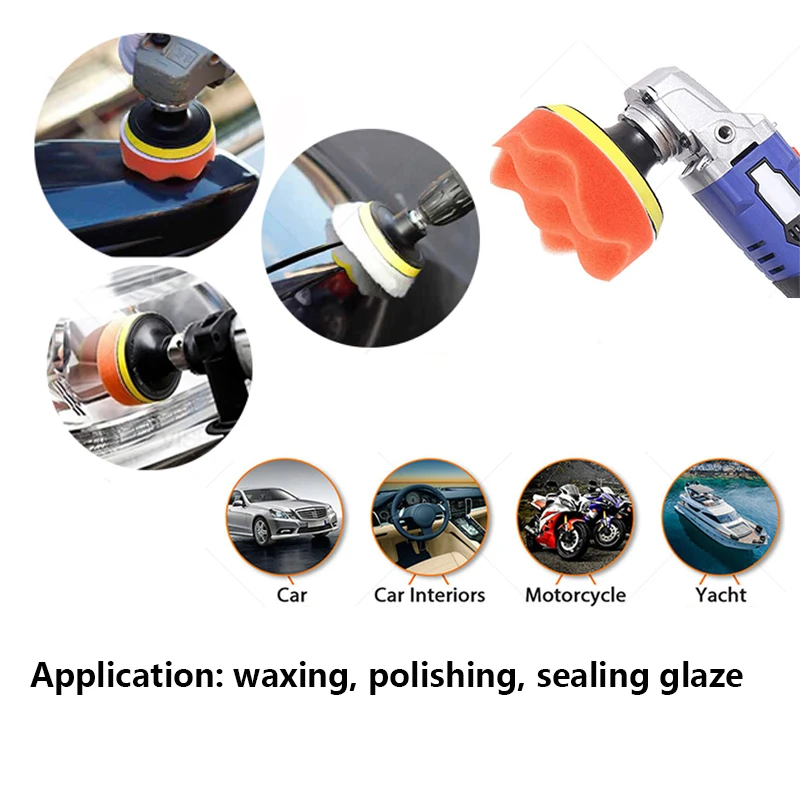 3/4/5/6/7 zoll Auto Polieren Rabatt Selbst-Kleber Polieren Pad Wachsen Schwamm Wolle Rad Polieren Pad Scheinwerfer Reparatur Auto Polnischen