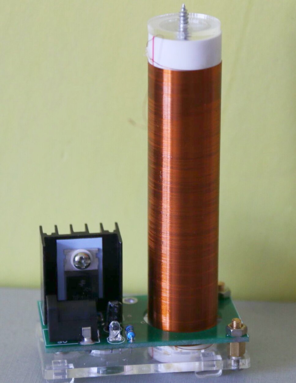 Mini bobine Tesla, avec alimentation électrique, 9V, 1a, nouveauté
