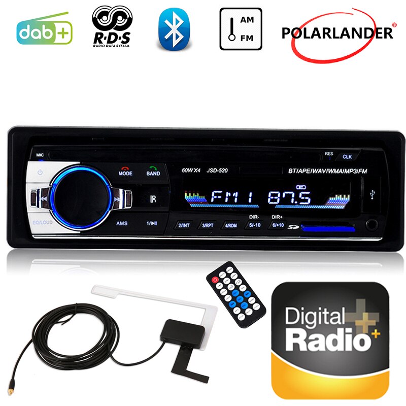FM AM Audio MP3 Autoradio Car Radio Bluetooth USB SD Card Slot LCD Dispaly radio cassette player 1 DIN DAB+ RDS Car Stereo