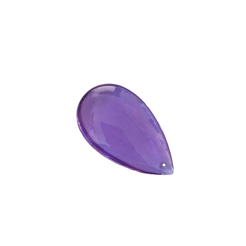 38mm * 20mm 50 stuks Crystal Violet Glas Glad Prisma Voor Interieur Decoratie