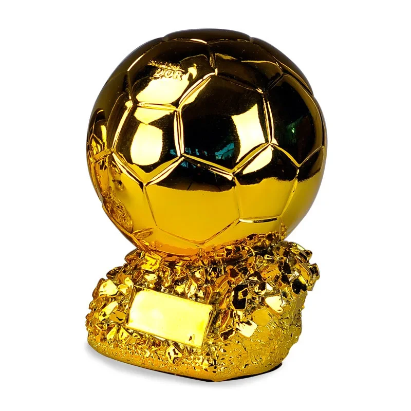 Balón de fútbol dorado de 25cm, premio de excelente jugador, trofeo esférico de recompensa de Honor, mejor , decoración del hogar
