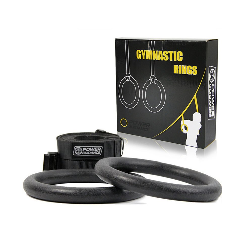 32mm abs gymnastikringe pull-ups træning fitness crossfit gym ringe træning muskel justerbare spænder stropper: Default Title