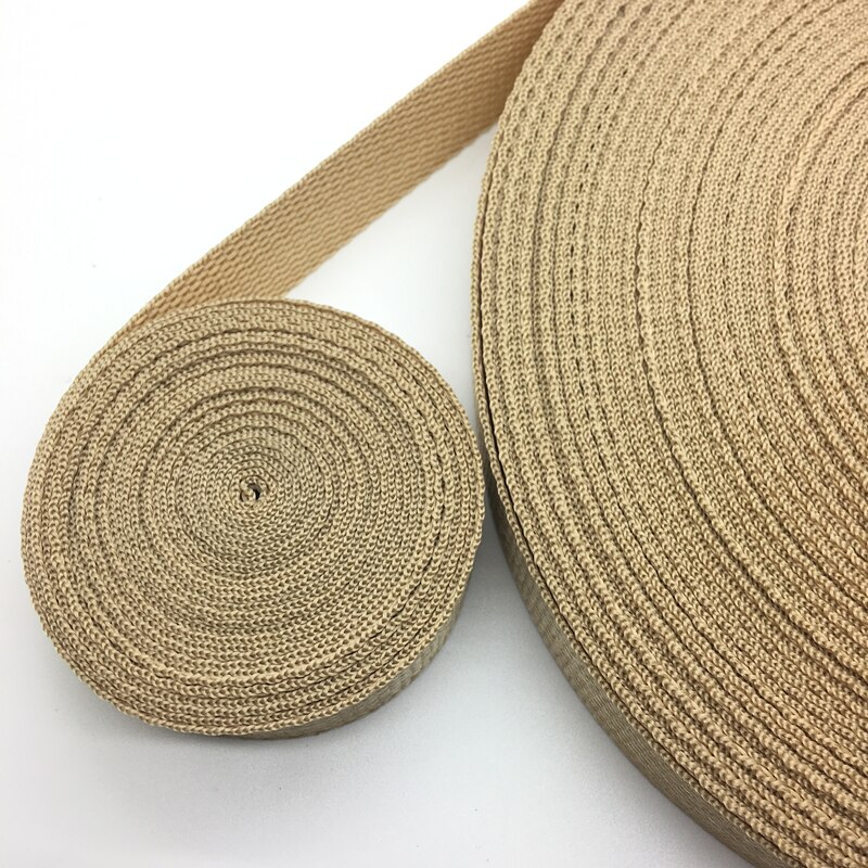 10 yards 30mm breda band nylonband ryggsäcksband säkerhetsbälte plocka färg: Kaki