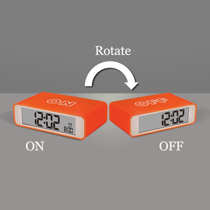 Intelligent Flip Alarm Clock Digital Electronic Top Touch Sensor Watches Luminous Snooze Bedside Clocks Rechargeable Desktop