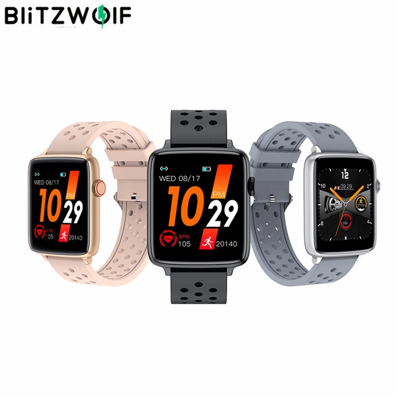 Blitzwolf BW-HL1Pro Smartwatch 1.54Inch Full-Touch Screen Smart Horloge 24H Hartslag Bloeddruk Zuurstof Monitor Muziek controle