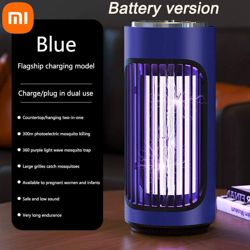 Xiaomi-Lámpara eléctrica antimosquitos, portátil, USB, carga rápida, lámpara antimosquitos para interiores, pared de escritorio, doble uso: Colorful