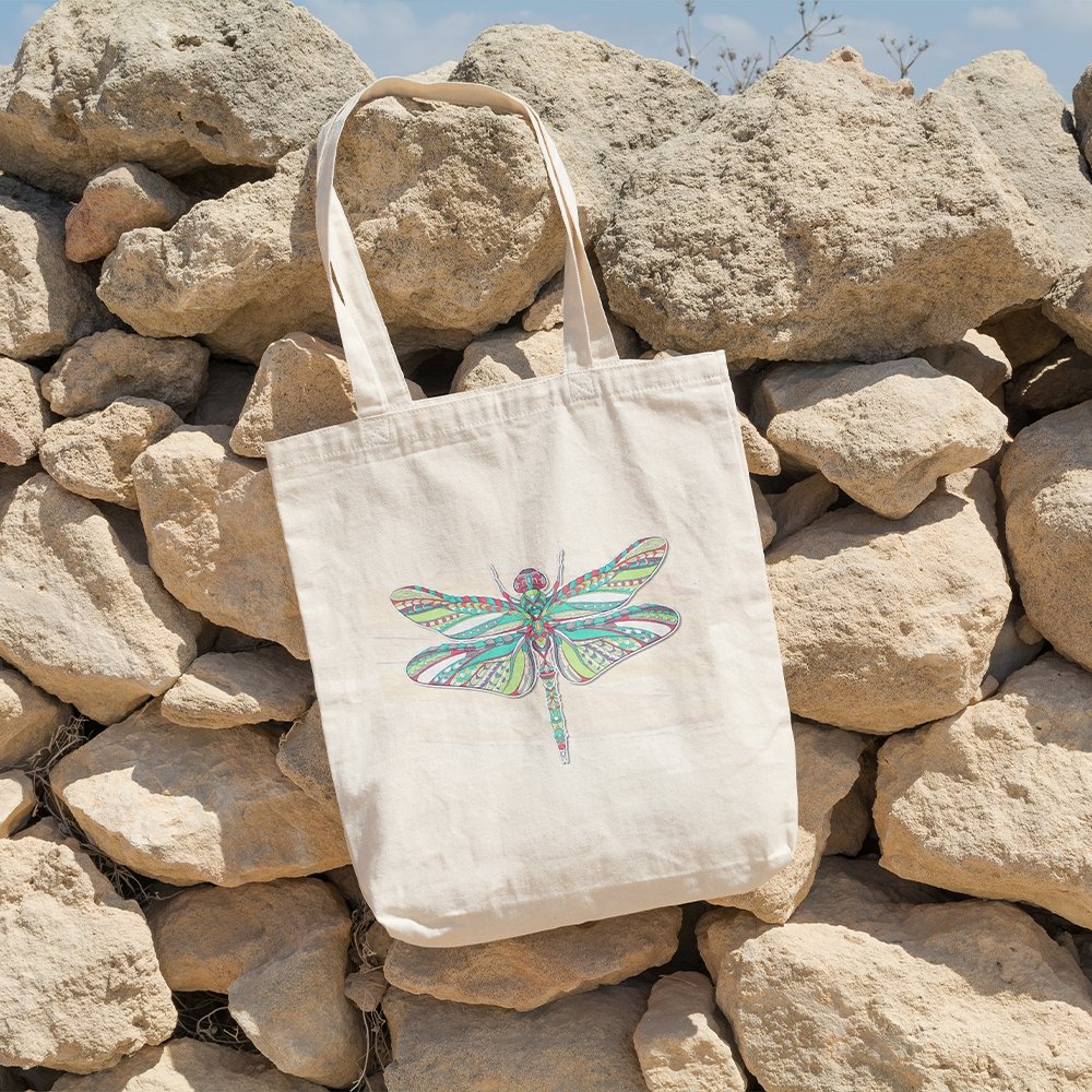 Angemiel Bag Groen En Shades Water Fly Libel Doek Bag
