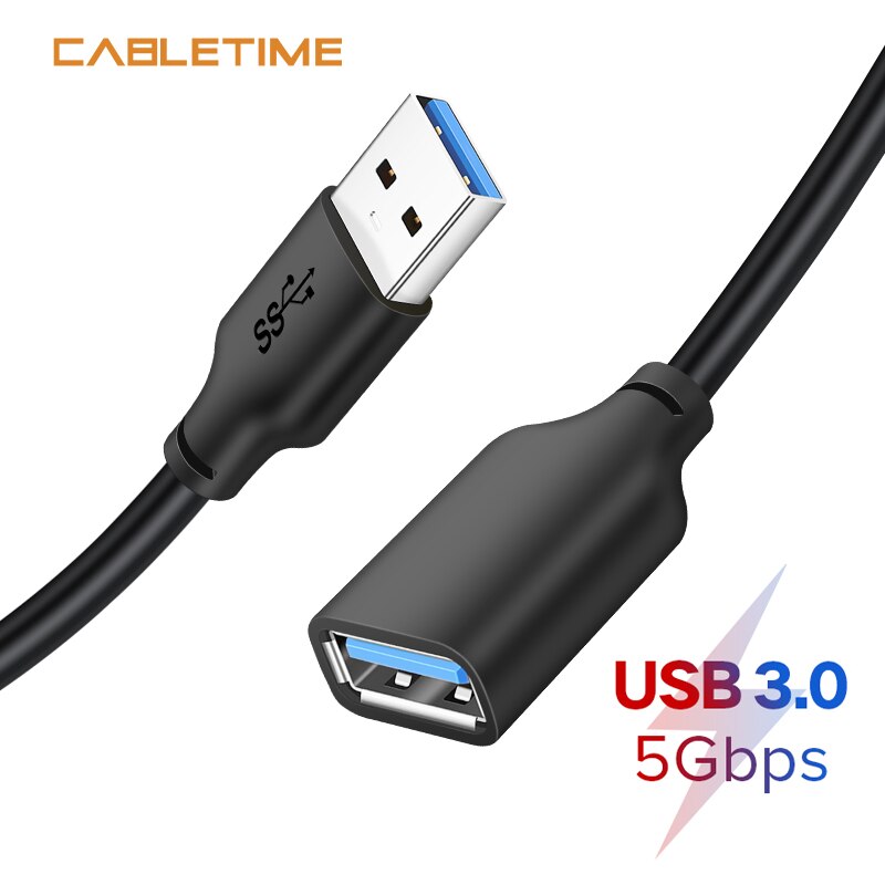 CABLETIME USB Extension Cable USB 3.0 Cable 5Gbps ... – Vicedeal