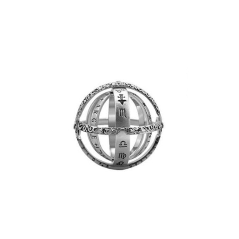 Astronomische bolvormige ring, kosmische vingerring, paar, geliefde, sieraden, roterende sterrenbeelden, vingerring, vintage hanger: Splinter / 11