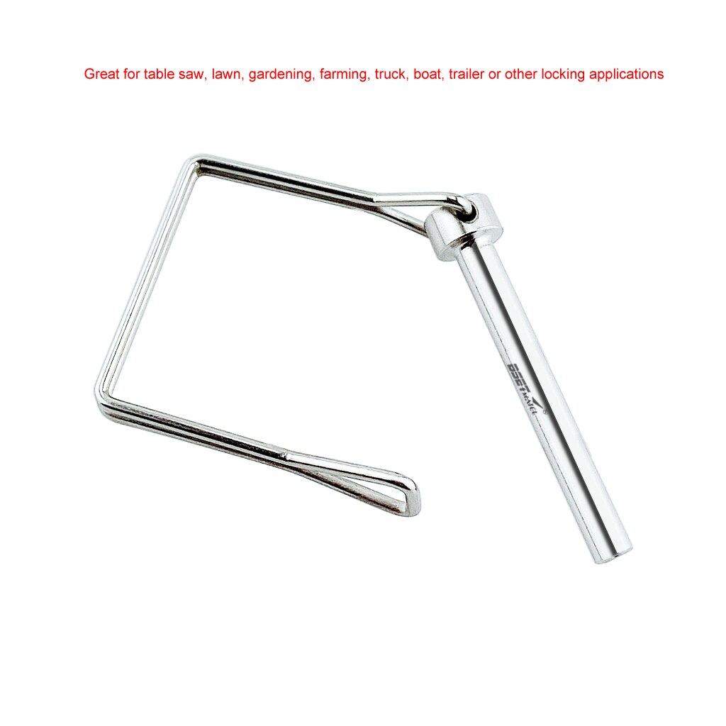 Stainless steel 316 Square Shaft Locking Lock Pin Safety Coupler Pin Retainer Farm Trailers Wagons Lawn Garden Auto Car Trailer