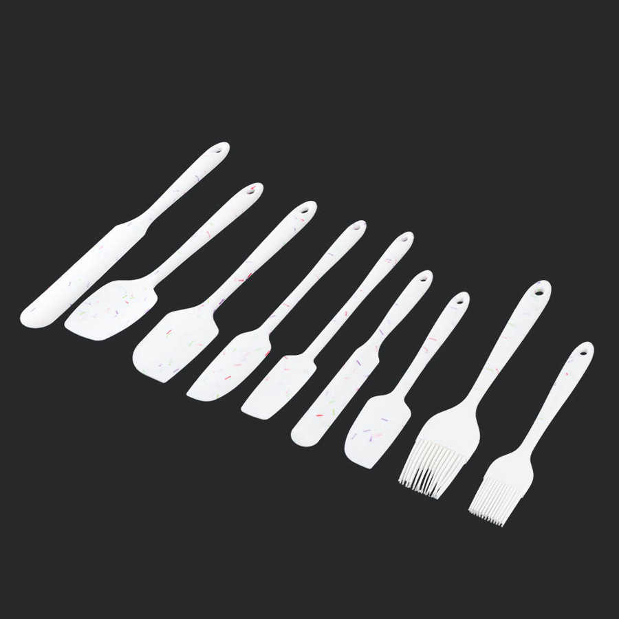 9 stk / sæt non-stick kage gør silikone skraber børste sæt køkken diy bagning tilbehør køkkenredskaber