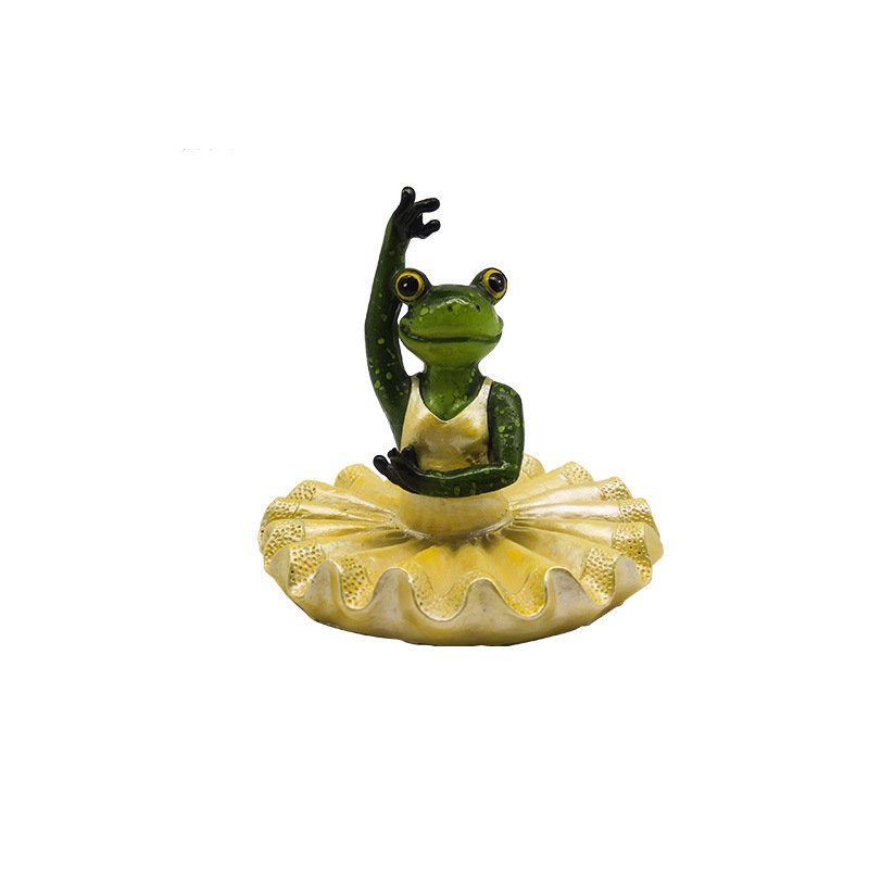 Statue de radeau flottant en résine de bambou, Statue de grenouille, Sculpture de canard, décoration d&#39;étang de jardin, maison, ornement de bureau: 8