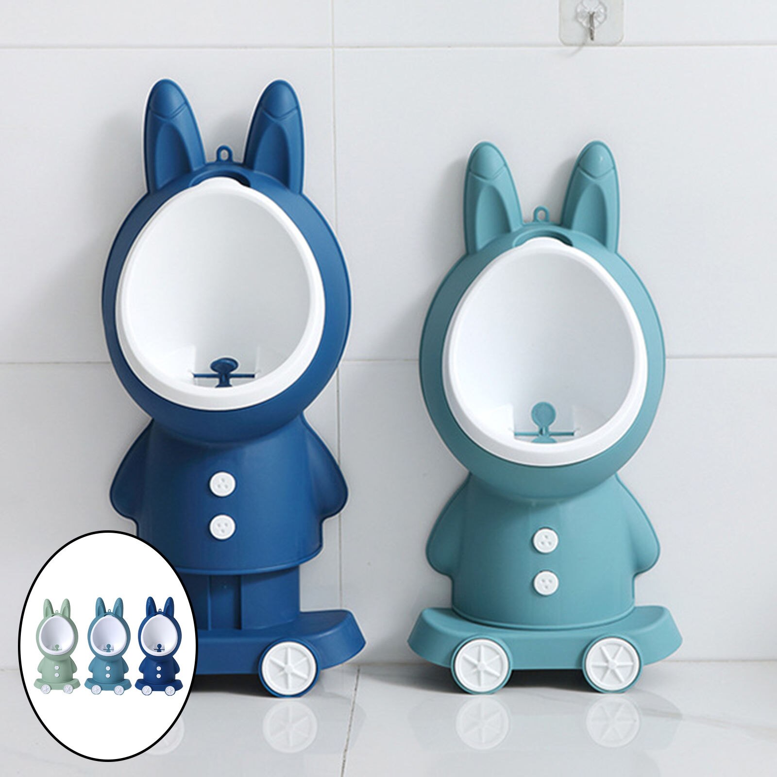 Portable RabbitPee Toilet Kids Children Standing Potty Urinal Wall Mounted Kids Baby Removable Bowl Insert