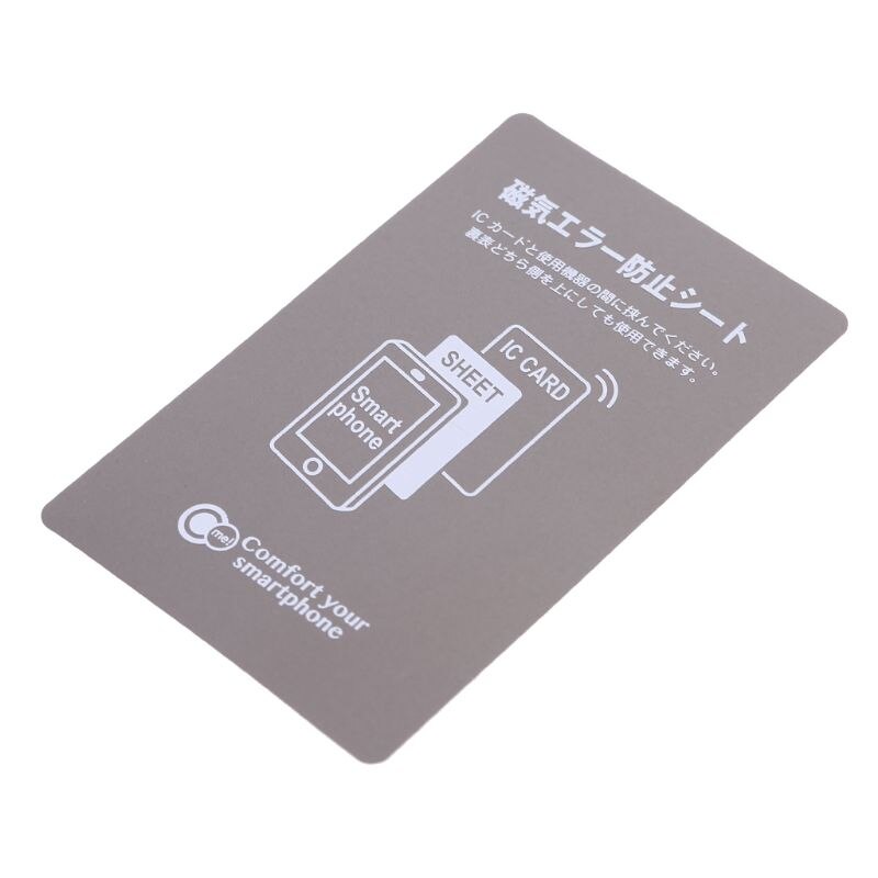 Pâte autocollante magnétique gris Anti-métal NFC | Pour iPhone, carte de contrôle d&#39;accès par Bus pour téléphone portable, fournitures de Protection des cartes IC: 1