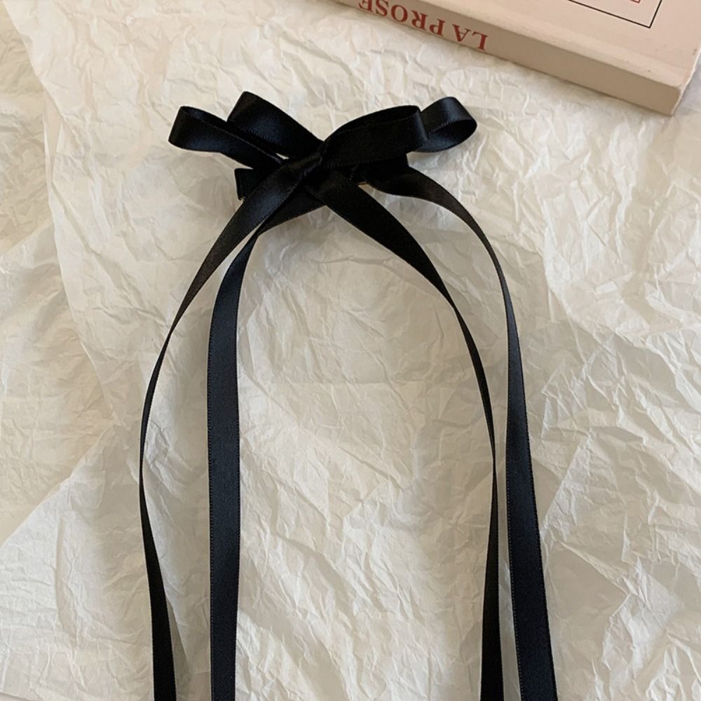 Strik Haarclip Satijnen Lint Bobby Pin Effen Hoofdband Vlechten Haar Tool Schattig Ballet Lente Haarspeldjes Kawaii Haarspelden: Roze