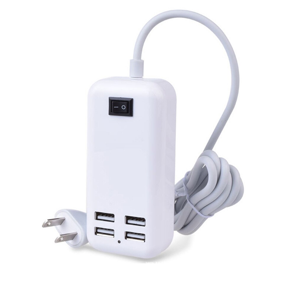 4USB Poorten Telefoon Oplader Hub 25W 5A Desktop Eu/Us/Uk Plug Stopcontact Opladen Uitbreiding Socket power Adapter Voor Iphone
