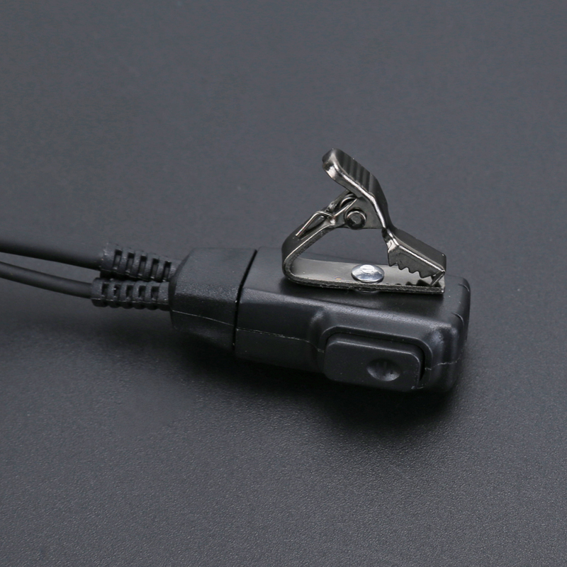 Auricular de tubo de aire de 3,5mm, auriculares con micrófono PTT para iPhone, teléfonos móviles, auriculares con tubo de aire acústico en espiral transparente