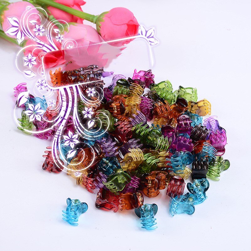 12 Stuks Kleine Plastic Hair Clips Claws Mini Klemmen Mode Meisjes Krab Haar Klauw Haaraccessoires Snelle levering