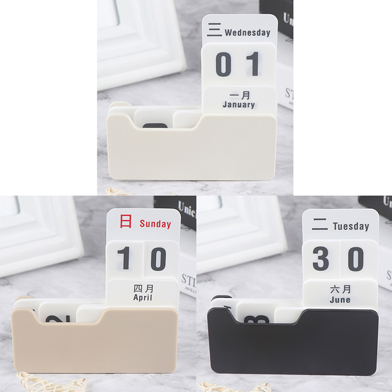 Perpetual Calendar Diy Flip Calendar Crafts Home Office School Desk Decoration