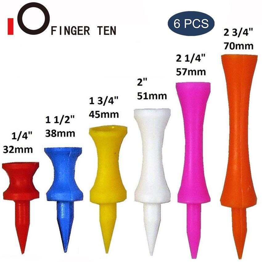 100 Pcs Training Golf Tees Plastic for Driver 32mm 39mm 45mm 51mm 58mm 70mm Long Castle Tee Unbreakable Tool
