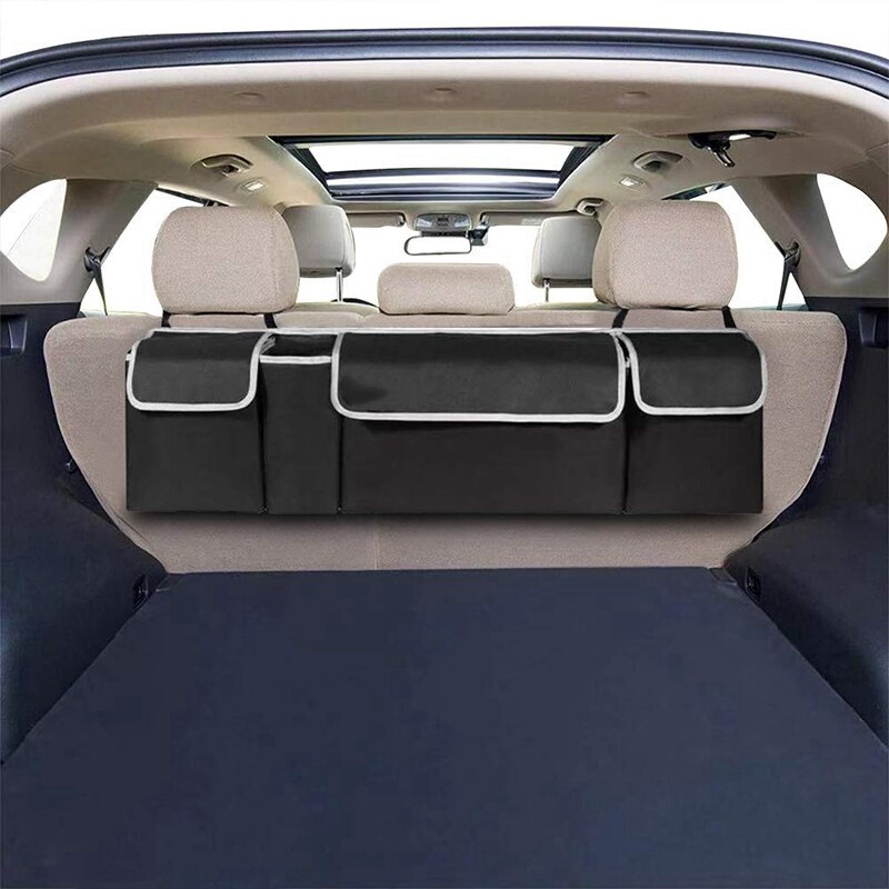 Bolsa de almacenamiento para maletero del asiento trasero, bolsa de almacenamiento colgante para asiento del coche, libera espacio para equipaje