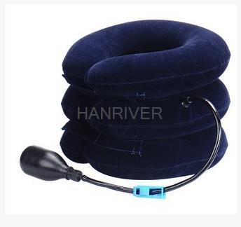 ! Cervical traction apparatus with inflatable neck neck stretcher health care toolsRelax tensions ease fatigue massage neck: Blue