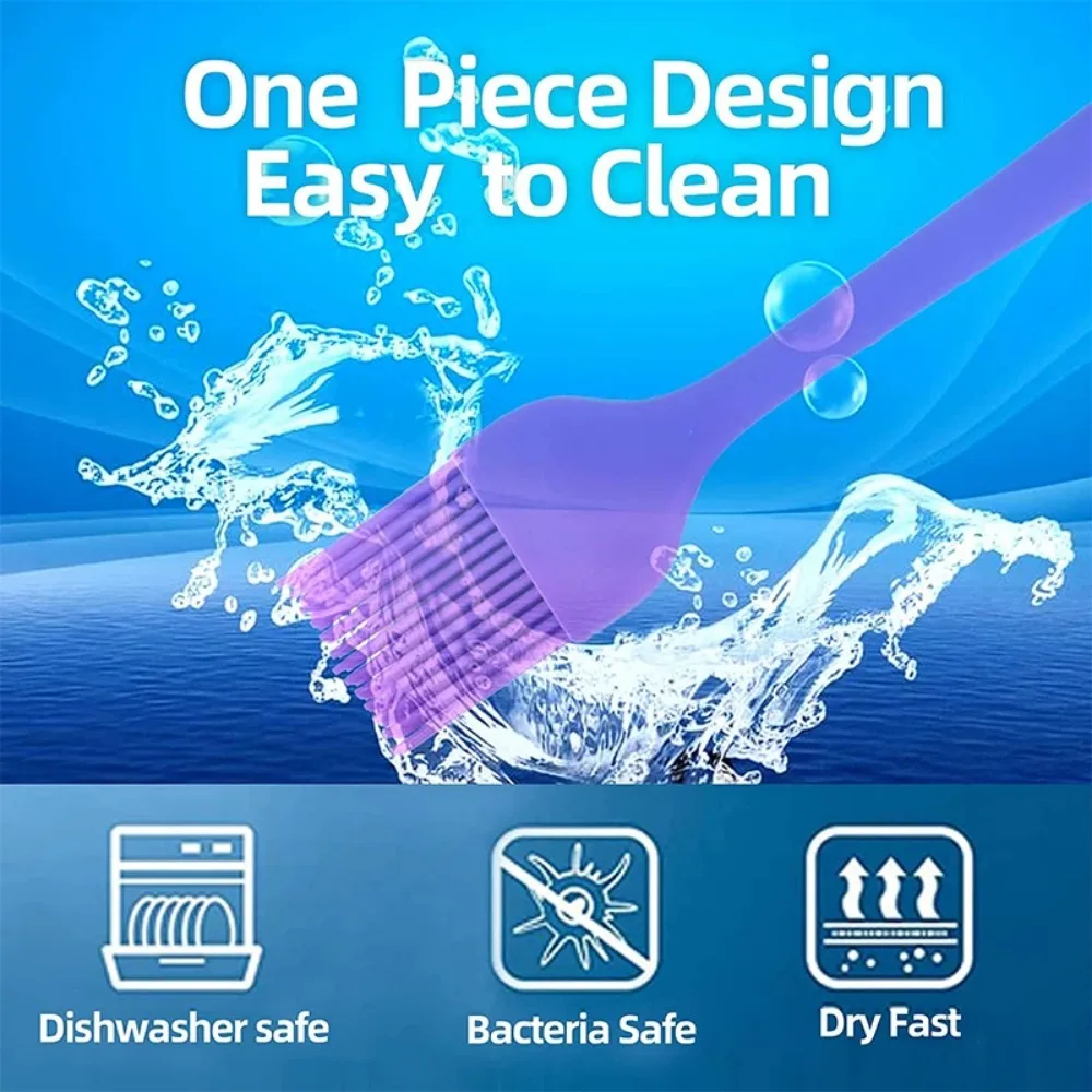 Silicone Oil Brush Barbecue Basting Brush Upgrade Heat Resistant Pastry Brushes Oil Brush For BBQ Cooking Baking and Grilling