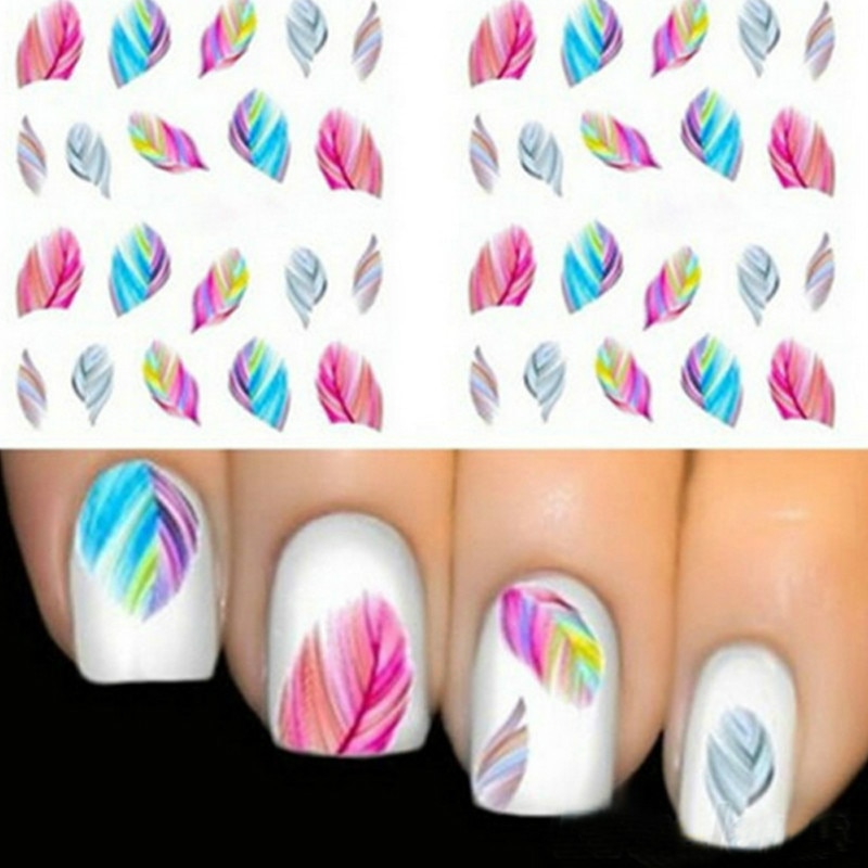 1 pièces plume colorée bricolage Nail Art strass petites perles irrégulières manucure 3D Nail Art décoration dans les accessoires de roue