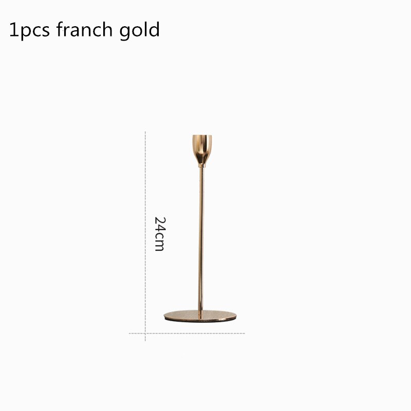 3 st/ set europeisk ljusstake i metall enkel guldbröllop dekoration bar fest vardagsrum dekoration heminredning: Franch 23