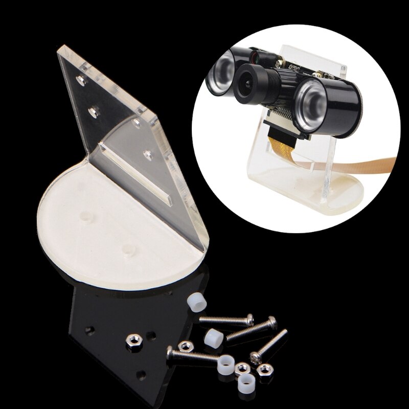 2 Set Acrylic Holder Camera Mount Bracket, 1 Set for Raspberry Pi 3B+ / 3B / 2B & 1 Set for Raspberry Pi OV5647