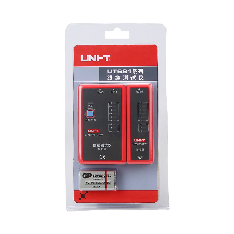 UNI-T UT681L CHN Cable Tester LAN Auto Network LED Tester Ethernet Telephone BNC HDMI Repair Tool Line Detector High precision