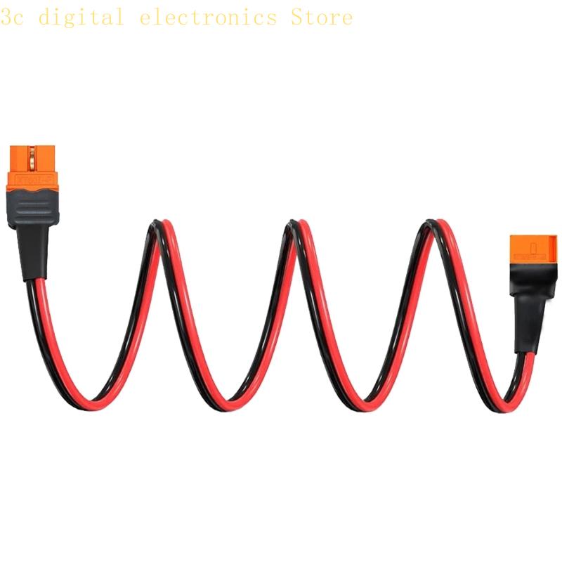 10ca XT60i Extension Cable Manne naar vrouwelijke connector -stroomoplossing voor externe: Donkergrijs