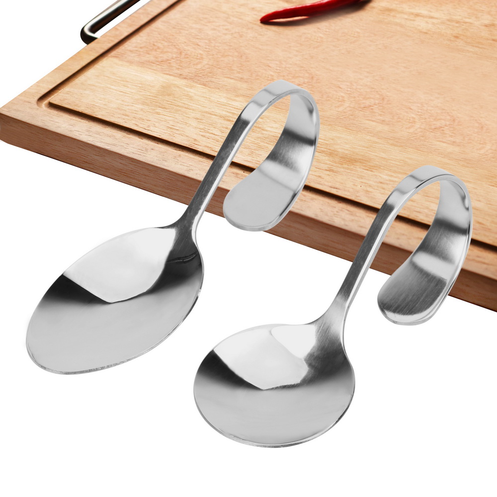 NICEYARD Hanging Cup Spoons Kichen Accessories Stainless Steel Kitchen Utensils Gadgets Tableware Curved Handle