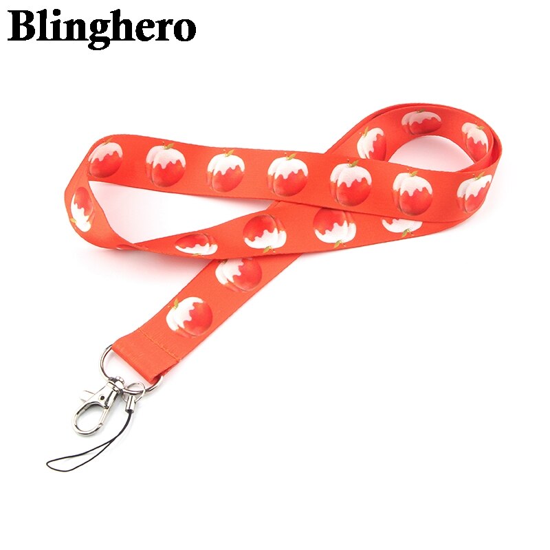 CA479 10 teile/los Ananas Pfirsich Obst Lanyards Für keychain Ich würde Karte bestehen Telefon USB Abzeichen Halfter Hängen Seil Lariat