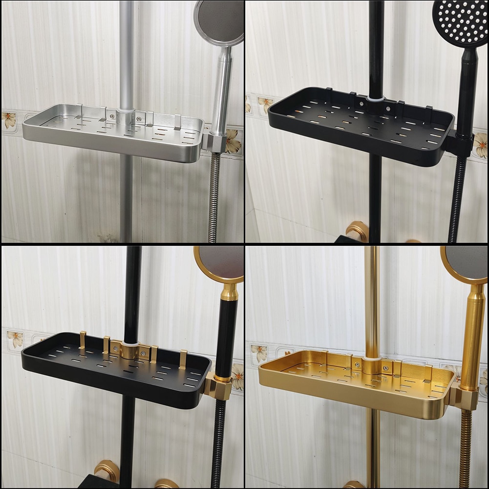 Schlecht Shampoo Ablage Heben Stange Kein Bohren Rechteck Dusche Regal Gestell Organizer Dusche Regal