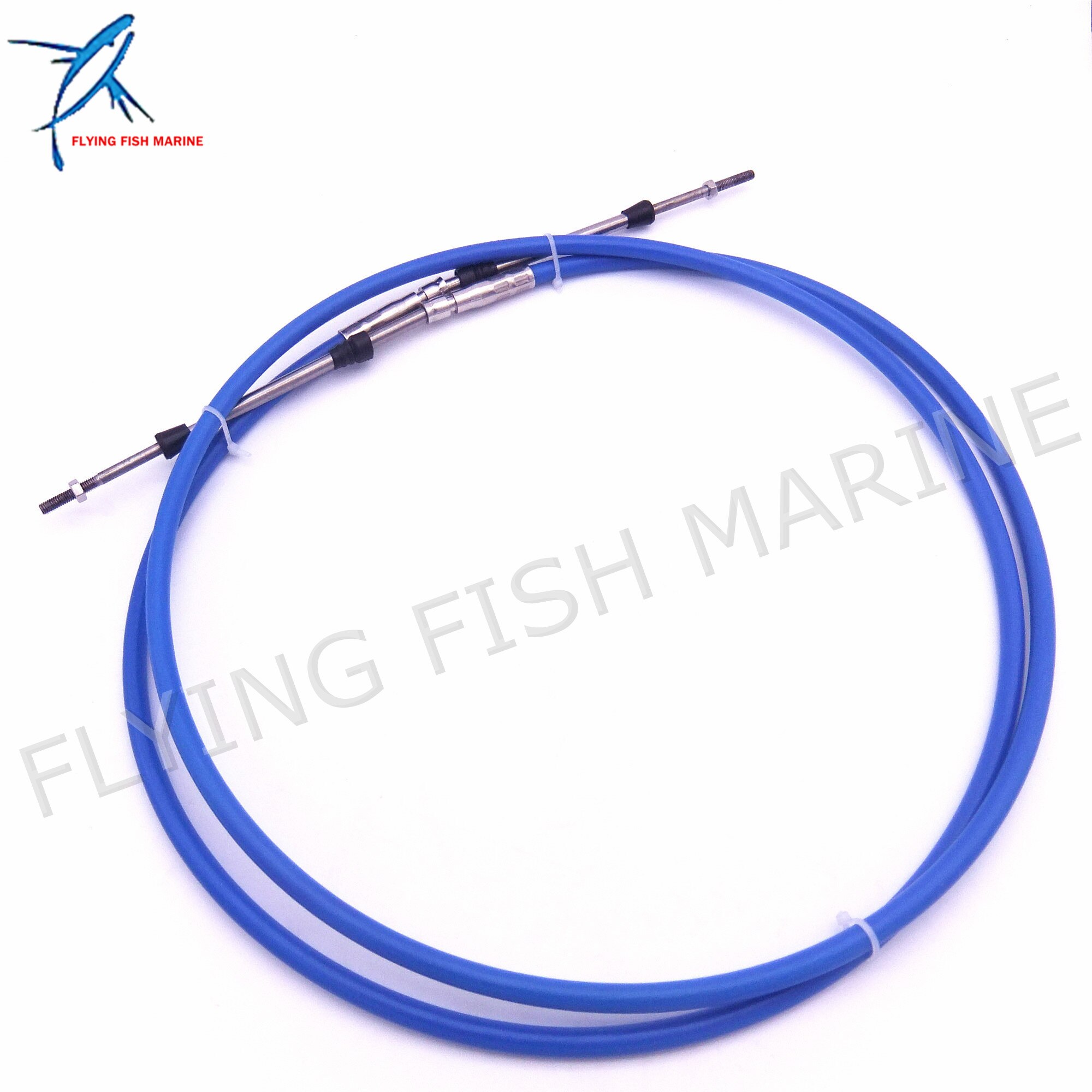 Boat Motor Steering System Outboard Engine ABA-CABLE-10-GY Remote Control Throttle Shift Cable 10ft for Yamaha 3.048m Blue