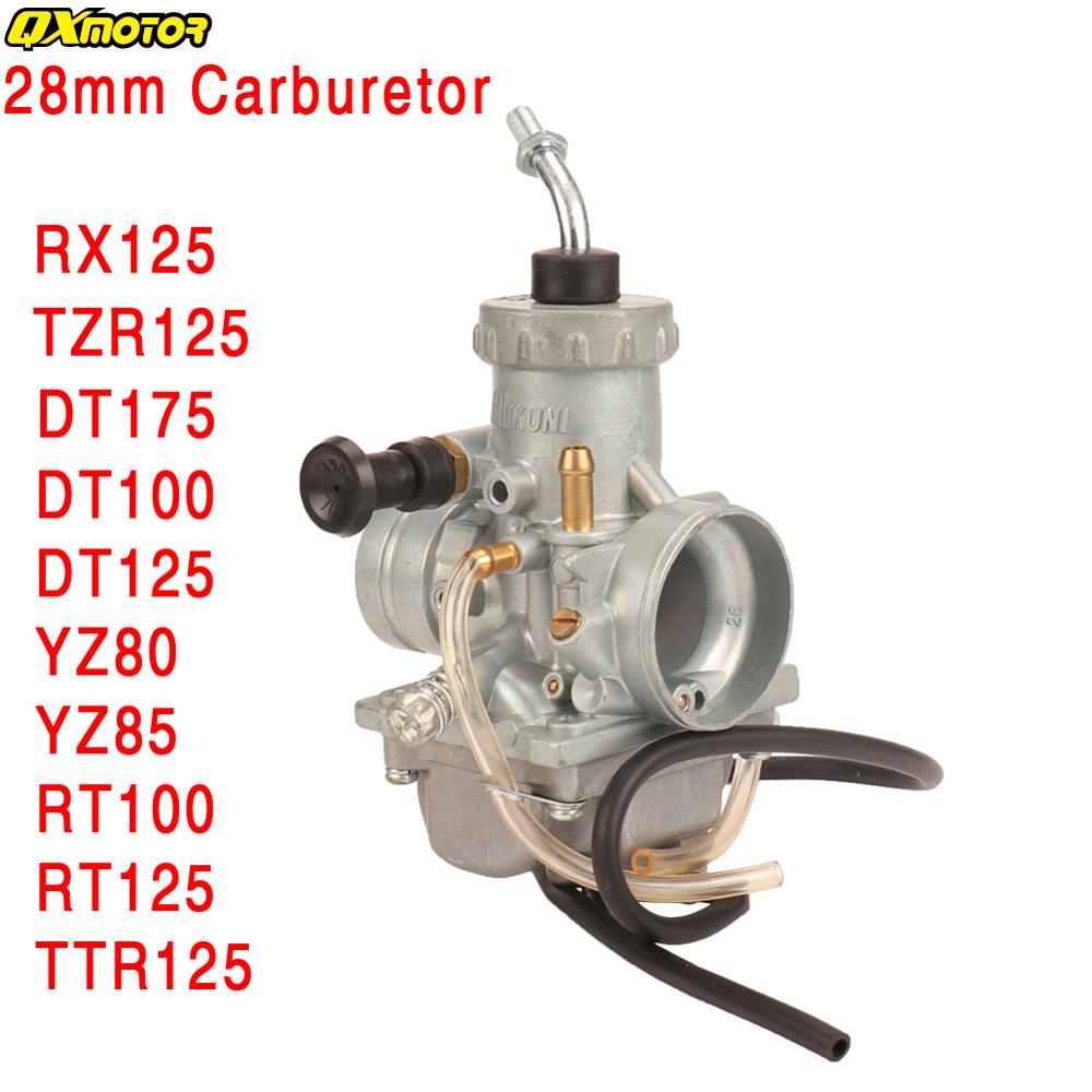Carburador para motocicleta Yamaha DT125, DT175, RX125, Suzuki TZR125, RM65, RM80, RM85, Mikuni vm24, 28mm
