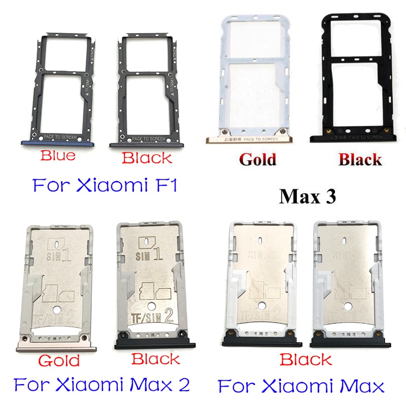 SIM Card Accessories For Xiaomi Mi Max 2 3 Pocophone F1 Sim Card slot tray Holder repair part