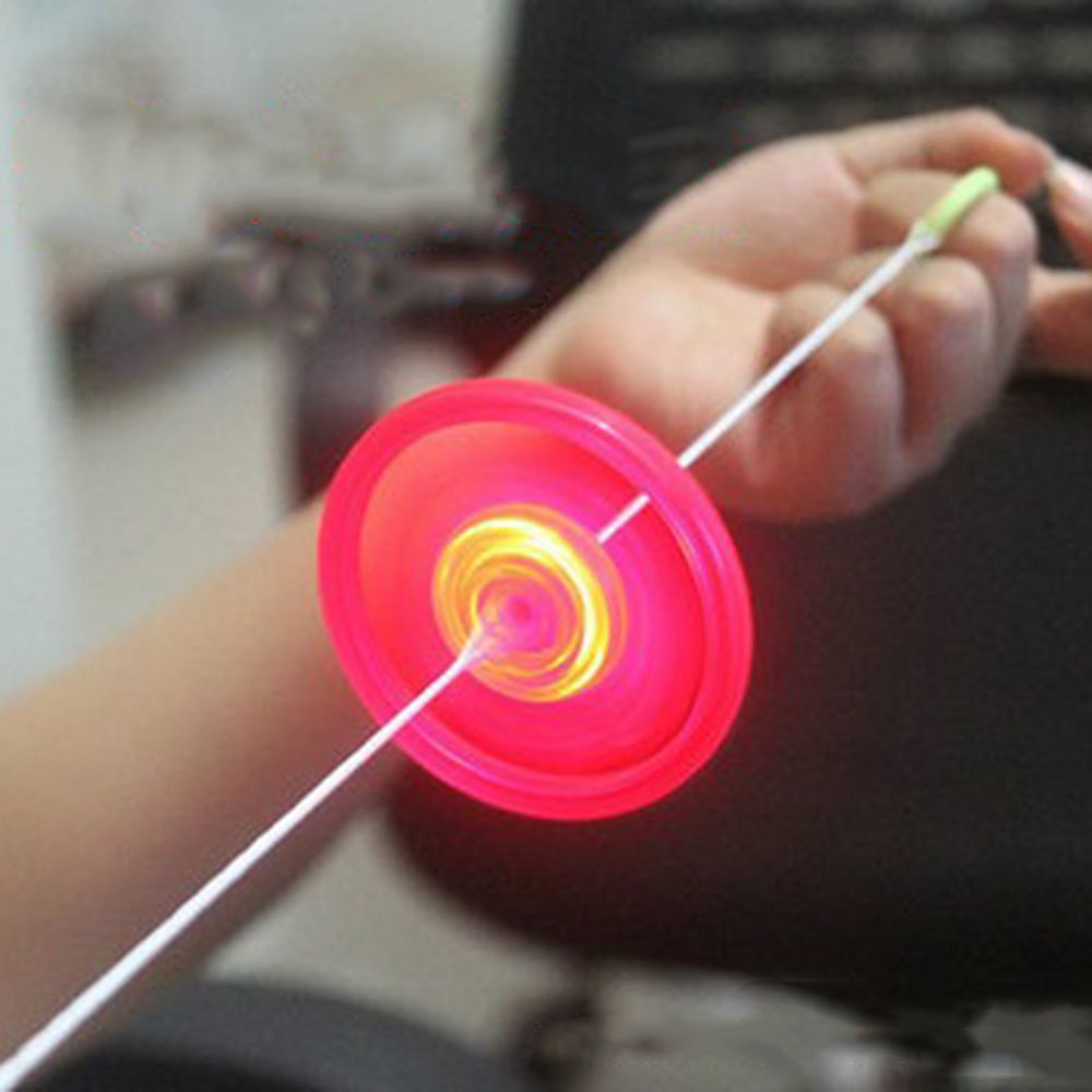 Luminous Pull Rope Flywheel Kids Rave Led Lighting Up Toys for Children Flashing Glow IIn The Dark Haloween Christmas Games