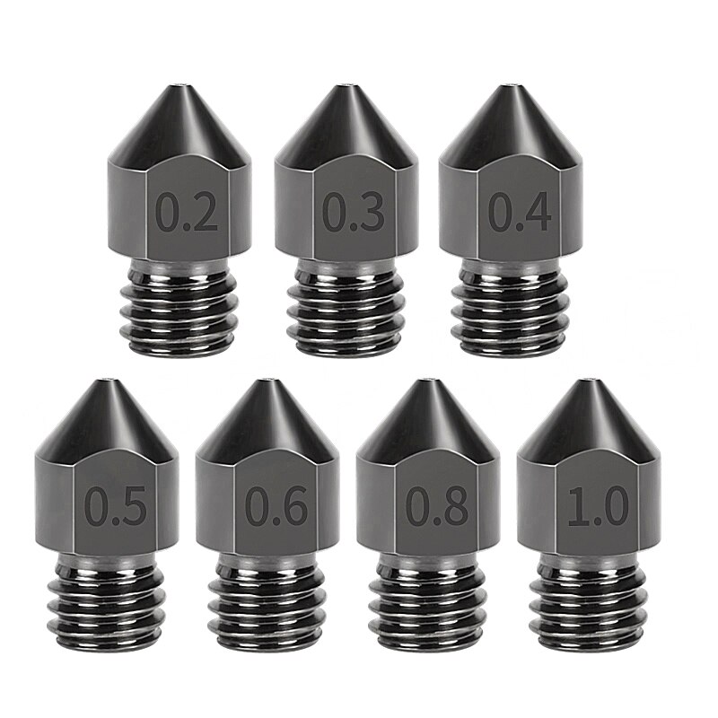 Reprap MK8 Hardened steel nozzle 1.75mm 0.4/0.6/0.8/1.0/1.2/1.5mm for MK8 hotend kit