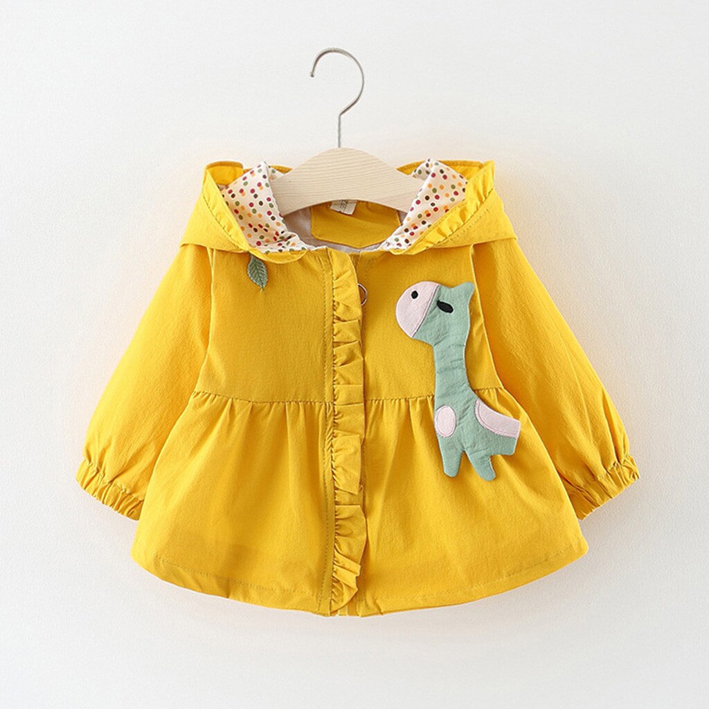Autumn Winter Coat Jackets Toddler Baby Kids Girls Coat Cat Ear Cartoon Hooded Windproof Outwear Zipper Casual Clothes D21#