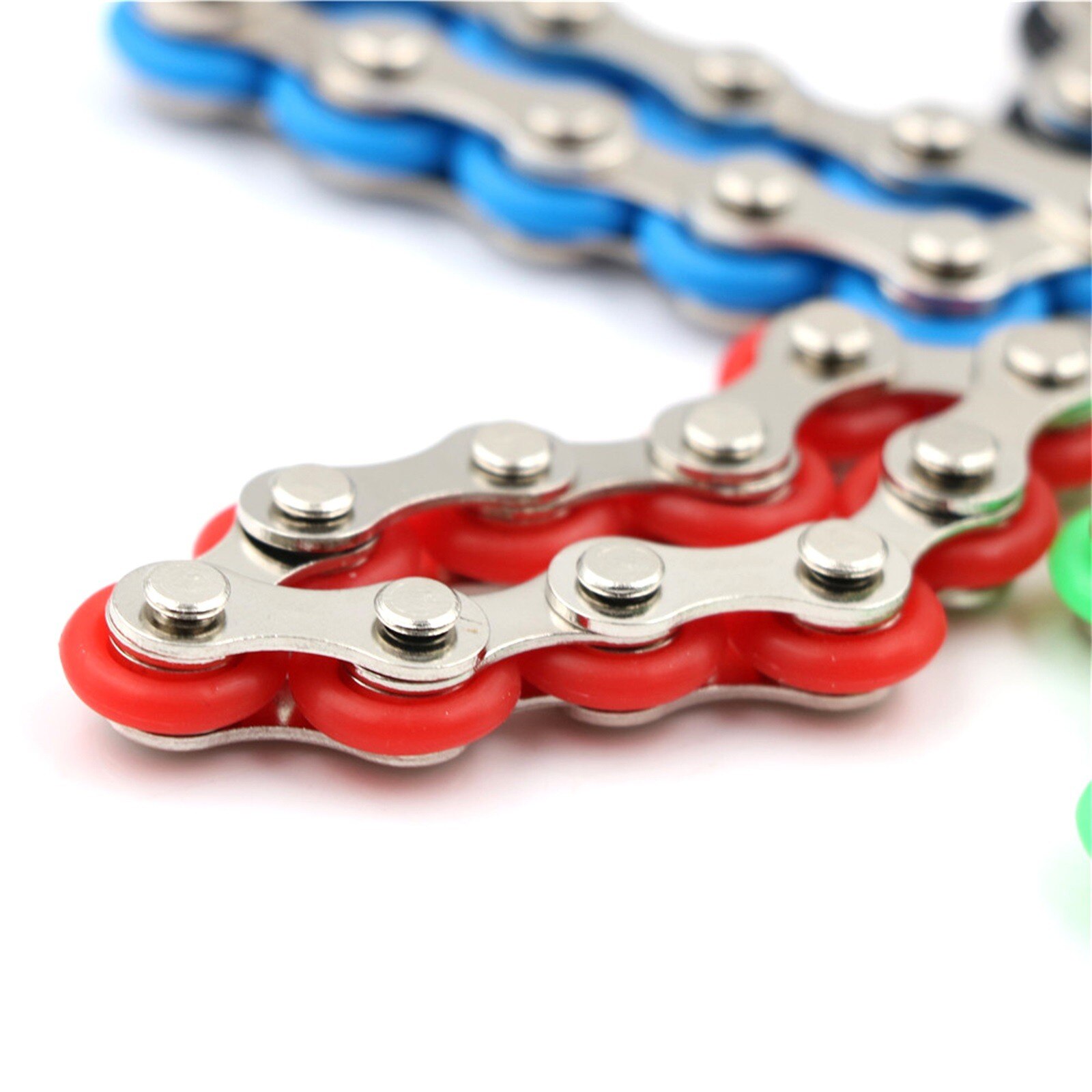 Bicycle Chain Buckle Key Ring Finger Toy Fidget Roller Bicycle Chain Stress Relief Toys Autism Stress And Anxiety Relief Toys