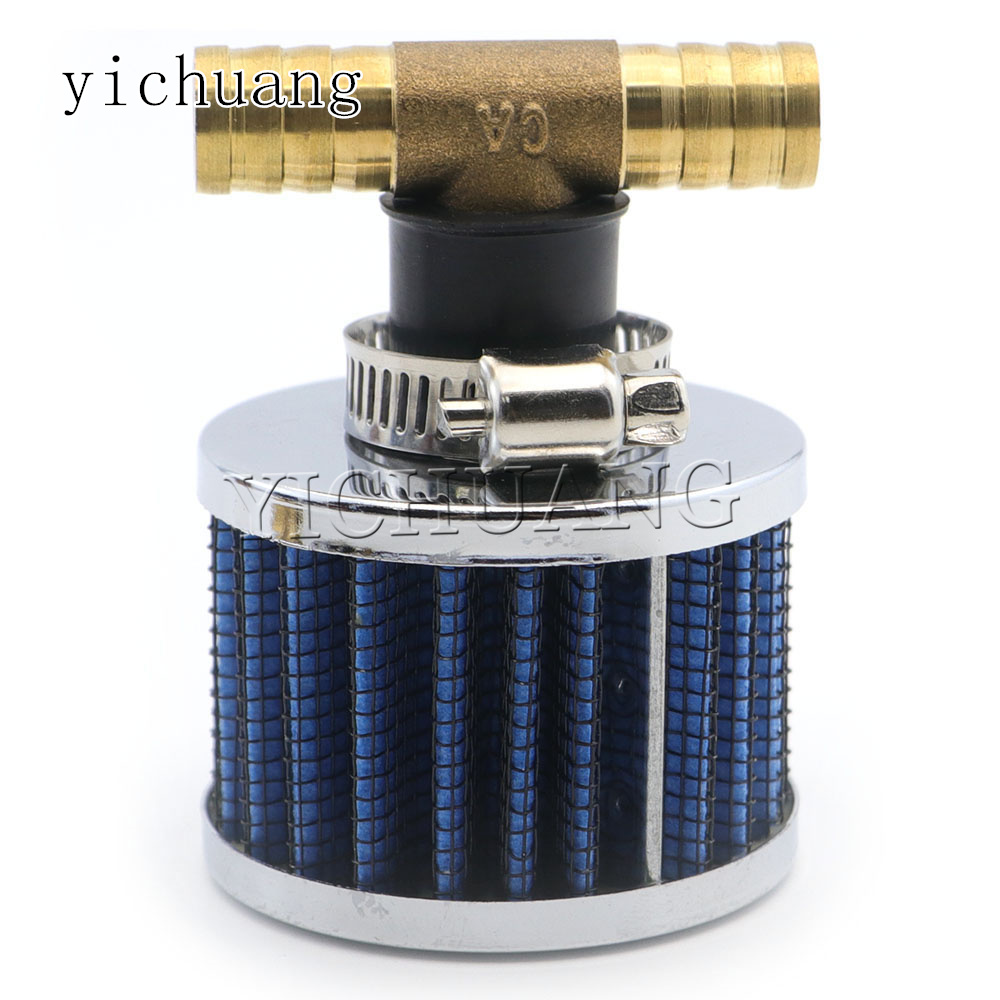 Motorfiets Mini 12mm Universele Filter Voor Koude Lucht High Flow Carterontluchting Auto Accessoires Inlaatluchtfilters: Ivoor