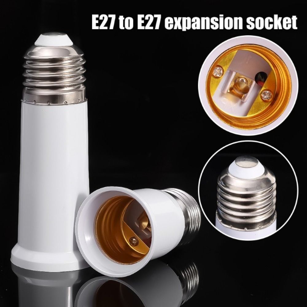 65/95/120mm e27 to e27 forlænger lampeholder base pære forlænger forlænger fatningsadapter led lys adapter konverter