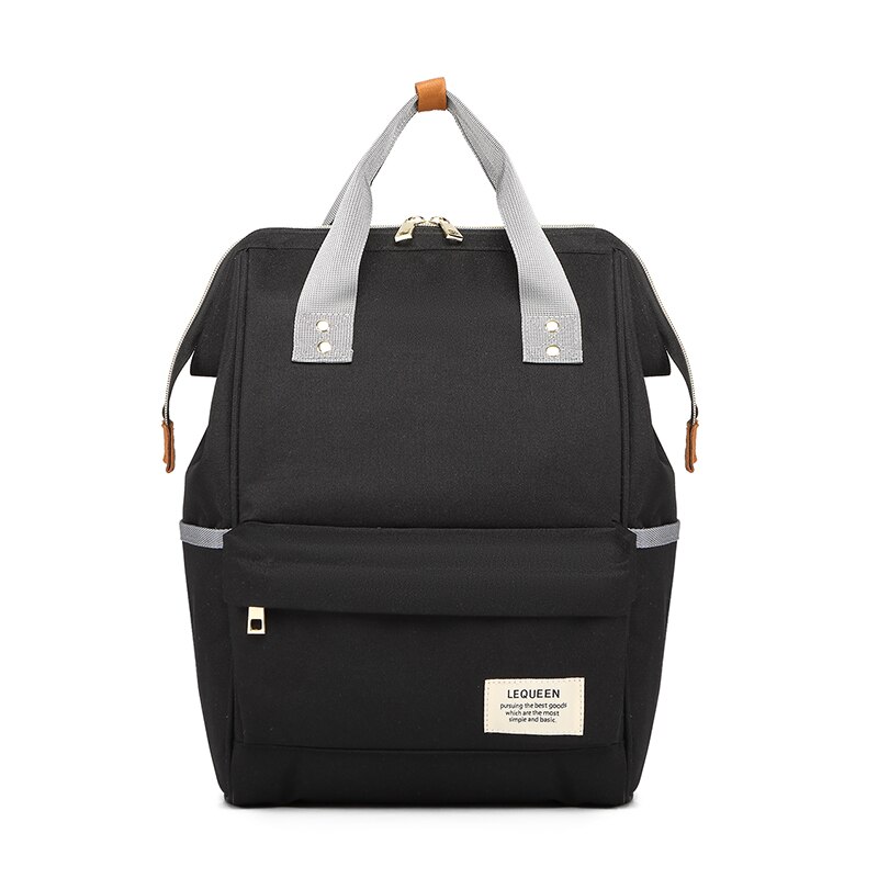 Lequeen Mommy Backpacks Nappy Bags animal bear print Diaper Bags Maternity Backpack Small Waterproof Travel Bag LPJ10: LPB19-black