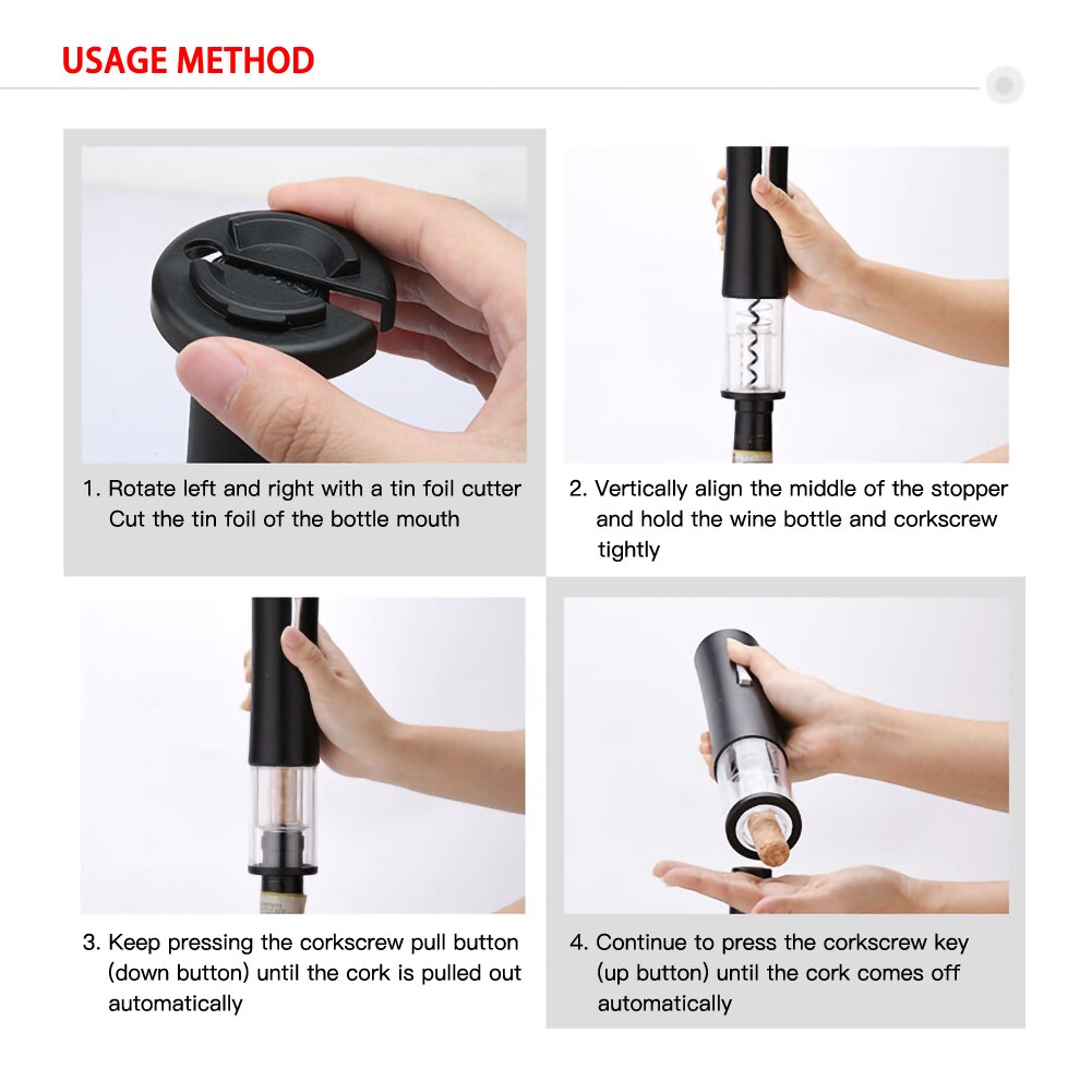 Automatische Flesopener Voor Elektrische Rode Wijn Papiersnijder Elektrische Kurkentrekker Kurkentrekker Flesopener Elektrische Kurkentrekker